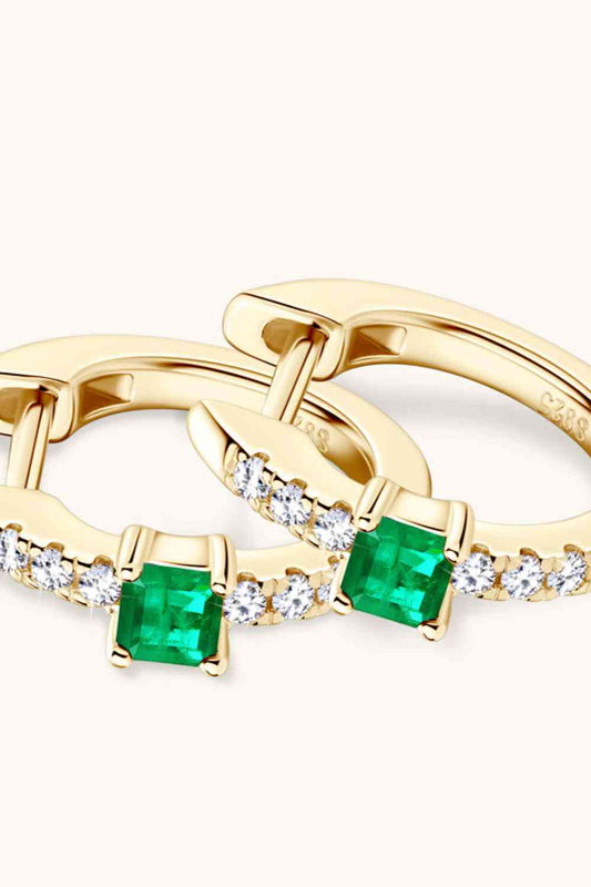 Lab-Grown Emerald Earrings